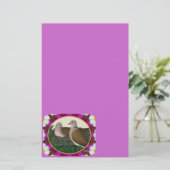 Taubennest und Blume Briefpapier (Stehend Vorderseite)