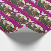 Taubennest und Blume Geschenkpapier (Ecke)