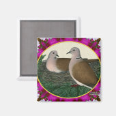 Taubennest und Blume Magnet (Vorderseite/Rückseite)