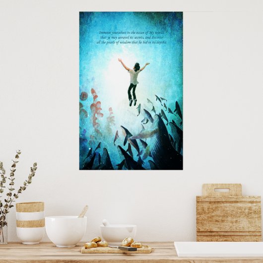 Taubenozean Poster (Küche)