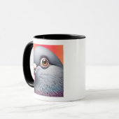 Taubenporträt. Tasse (Vorderseite Links)