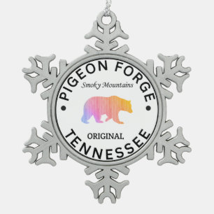 Taubenschmiede Tennessee Schneeflocken Zinn-Ornament