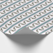 Taubenstreifen Geschenkpapier (Ecke)