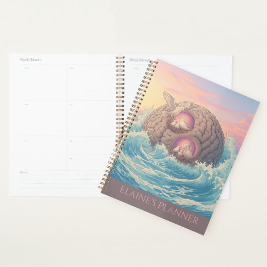 Taubenwesten auf Felsbrain mitten großer Waves Planer (Anzeige)