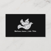 Taubenwort-Typografie-Liebe in den verschiedenen Visitenkarte (Rückseite)