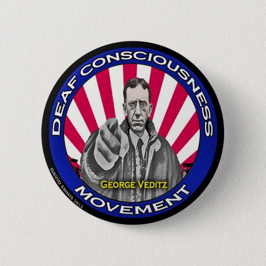 Tauber Bewusstseins-Bewegungsknopf Button (Vorderseite)