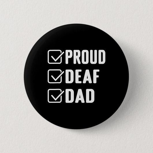 Tauber Vater Asl Hand Gesture Taubenbewusstsein Button (Vorderseite)