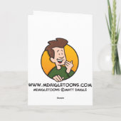 Taubes Scrooge Feiertagskarte (Rückseite)