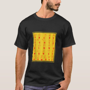 Taubheit Alphabet Gebärdensprache Taube Gestu Gehö T-Shirt