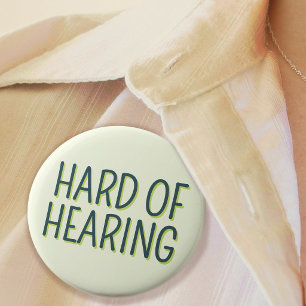 Taubheit Basic Grüne Beschriftung Schwerhörigkeit Button