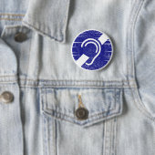Taubheit und Schwerhörigkeit Button (Beispiel)