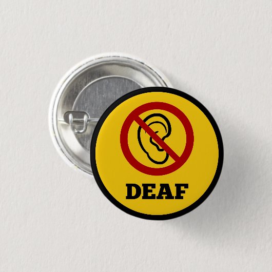 Taubsymbol gelb button (Vorne & Hinten)