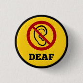 Taubsymbol gelb button (Vorderseite)