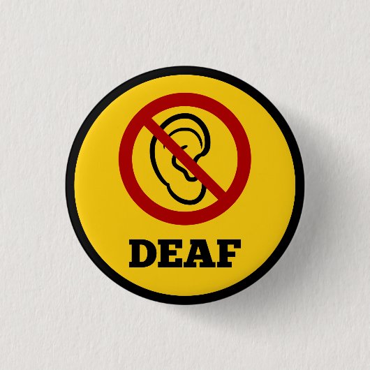 Taubsymbol gelb button (Vorderseite)