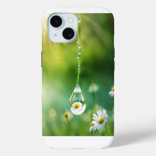 Taubtropfen mit dämmiger Reflektion iPhone 15 Hülle