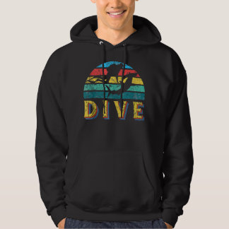 Tauch-Hammerhai Retro Vintage 70er Jahre Scuba-Tau Hoodie