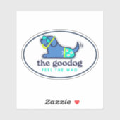 Tauch-Puppy-Daisy-Print-Badeanzug Aufkleber (Blatt)