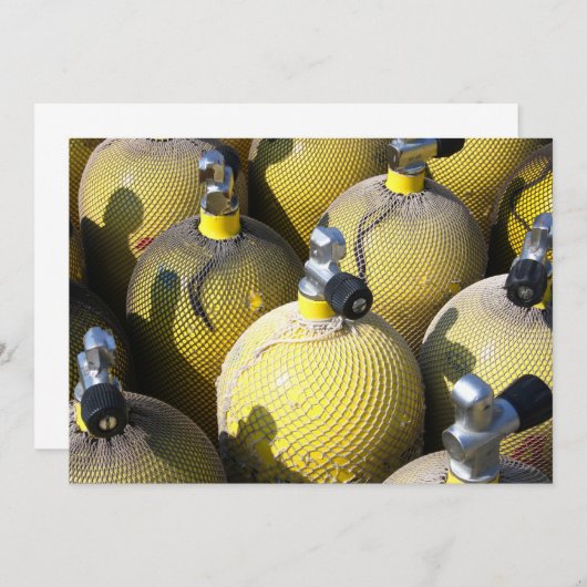 Tauchausrüstung Einladung (Vorne/Hinten)