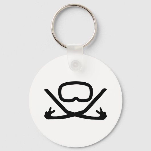 Tauchbrille und Schnorchel Schlüsselanhänger (Vorderseite)