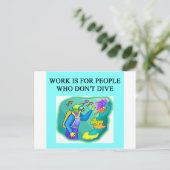 Tauchdesign Postkarte (Stehend Vorderseite)