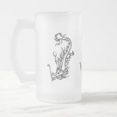 Tauchdrache Mattierter Glass Stein Mattglas Bierglas (Links)