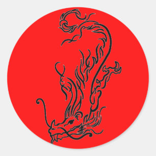 Tauchdrache Runder Aufkleber