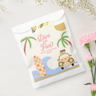 Tauche ein in Five Surf Pink 5. Geburtstagsfeier Geschenktütchen