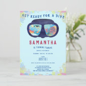 Tauchen am Strand Schnorcheln unter dem Meer Einladung (Stehend Vorderseite)