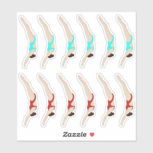 Tauchen Aufkleber (Blatt)