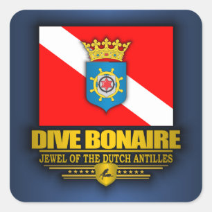 Tauchen Bonaire 2 Quadratischer Aufkleber
