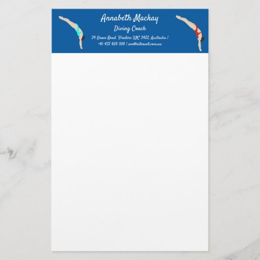 Tauchen Briefpapier (Vorderseite)