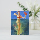 Tauchen Button-Up Postkarte (Stehend Vorderseite)