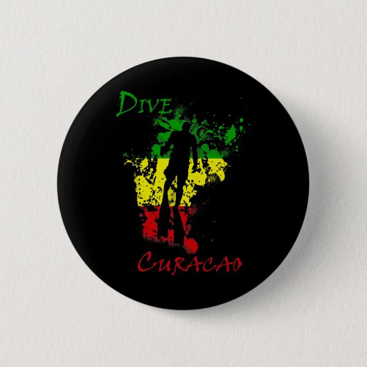 Tauchen Curacao Button (Vorderseite)