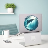 Tauchen Deep Live Free Dolphin Aufkleber (Laptop auf Schreibtisch)