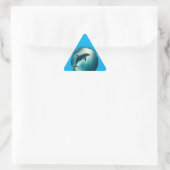 Tauchen Deep Live Free Dolphin Dreieckiger Aufkleber (Tasche)