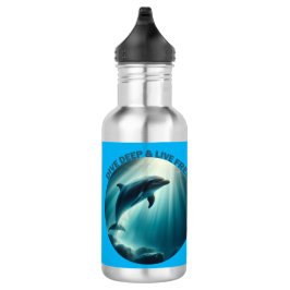 Tauchen Deep Live Free Dolphin Edelstahlflasche