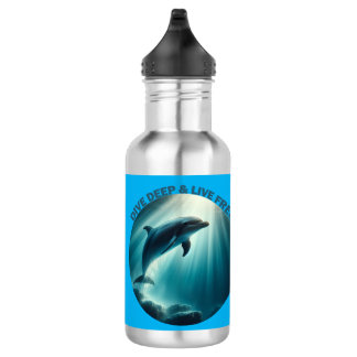 Tauchen Deep Live Free Dolphin Edelstahlflasche