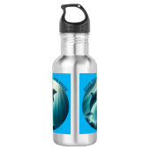 Tauchen Deep Live Free Dolphin Edelstahlflasche (Rückseite)