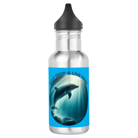 Tauchen Deep Live Free Dolphin Edelstahlflasche (Links)