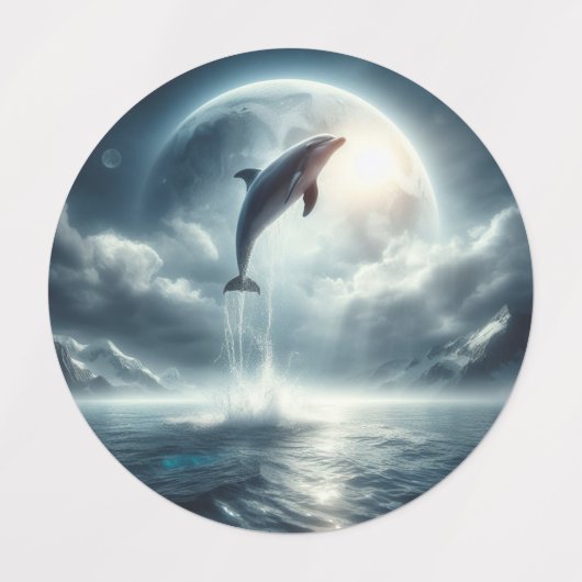 Tauchen Deep Live Free Dolphin Etiketten (Design 2)