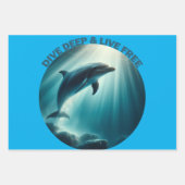 Tauchen Deep Live Free Dolphin Geschenkpapier Set (Vorderseite 3)