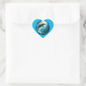 Tauchen Deep Live Free Dolphin Herz-Aufkleber (Tasche)
