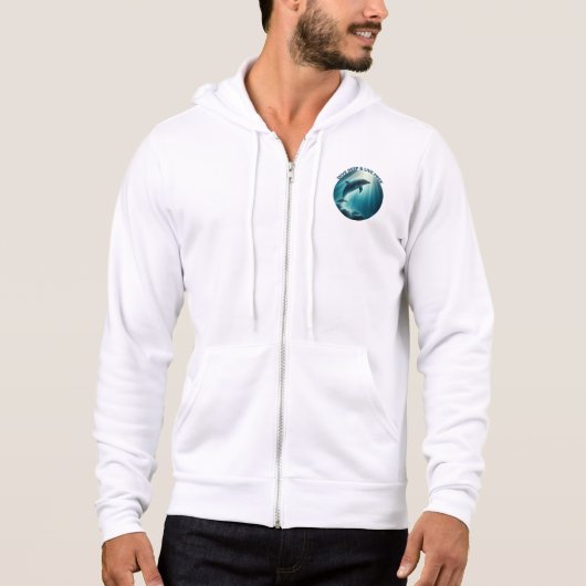 Tauchen Deep Live Free Dolphin Hoodie (Vorderseite)