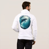 Tauchen Deep Live Free Dolphin Hoodie (Schwarz voll)