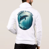 Tauchen Deep Live Free Dolphin Hoodie (Rückseite)