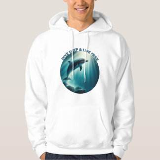 Tauchen Deep Live Free Dolphin Hoodie