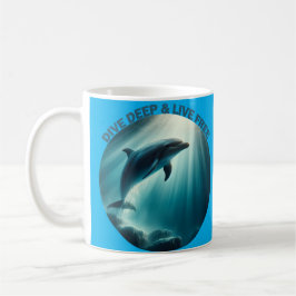 Tauchen Deep Live Free Dolphin Kaffeetasse