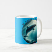 Tauchen Deep Live Free Dolphin Kaffeetasse (VorderseiteRechts)