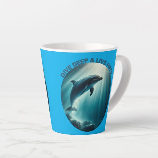 Tauchen Deep Live Free Dolphin Milchtasse (Rechte Ecke)