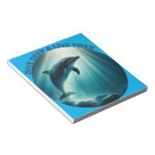 Tauchen Deep Live Free Dolphin Notizblock (angewinkelt)
